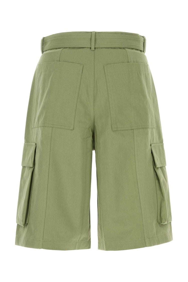Maison Kitsuné Green Cotton Bermuda Shorts