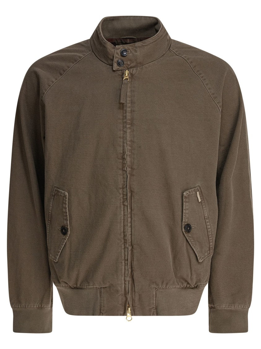 Baracuta Green Cotton Jacket With Classic Fit