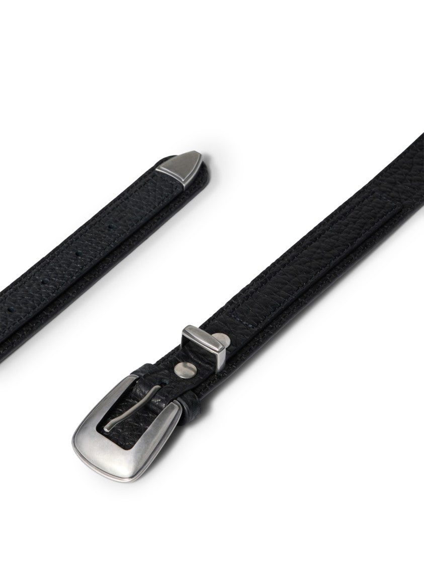 Lemaire Textured Leather Minimal Western-Inspired Belt