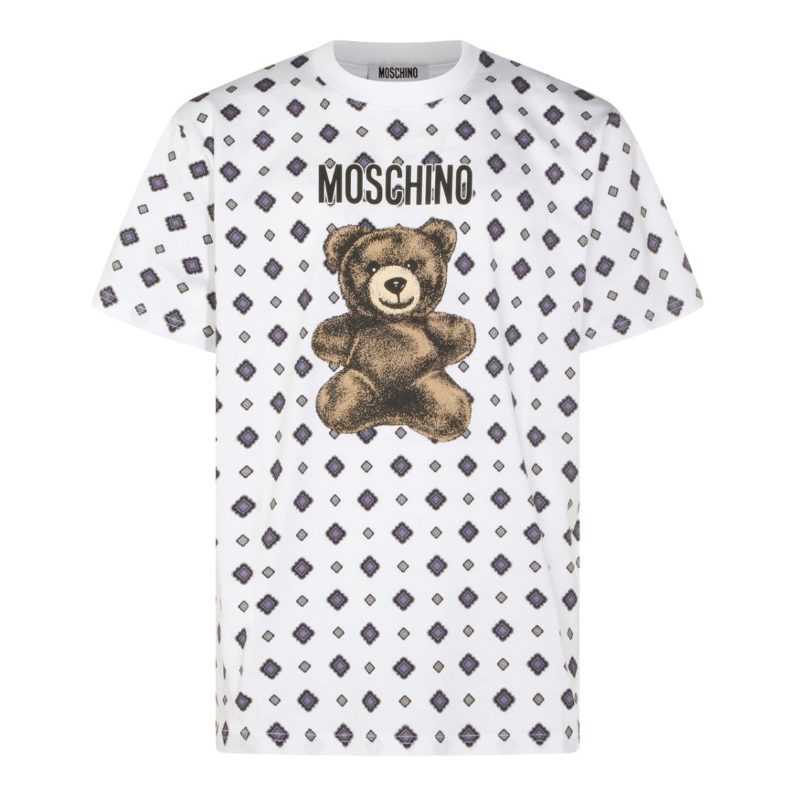 Moschino Short-Sleeve Printed T-Shirt With Teddy Bear Graphic