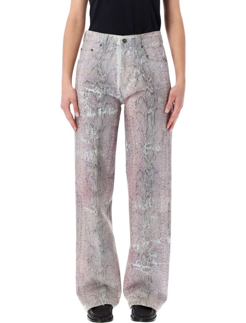 Haikure Winona Snake Print Wide Jeans
