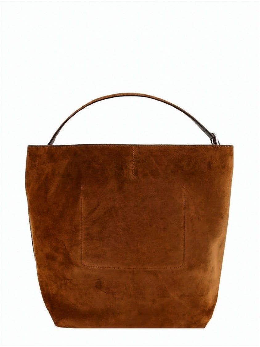 Totême Spacious Suede Tote Bag With Clean Silhouette