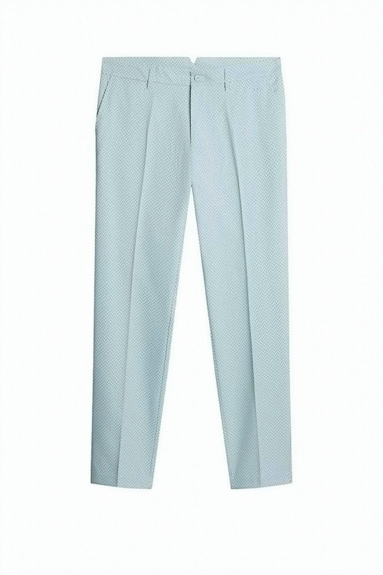 J Lindeberg Straight Cut Textured Pants With Classic Pleats