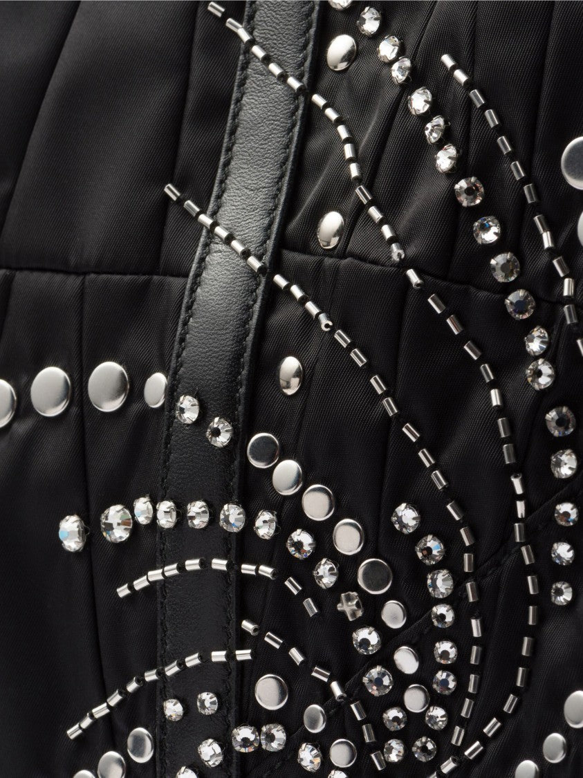Prada Black Quilted Re-Nylon Patchwork Tote