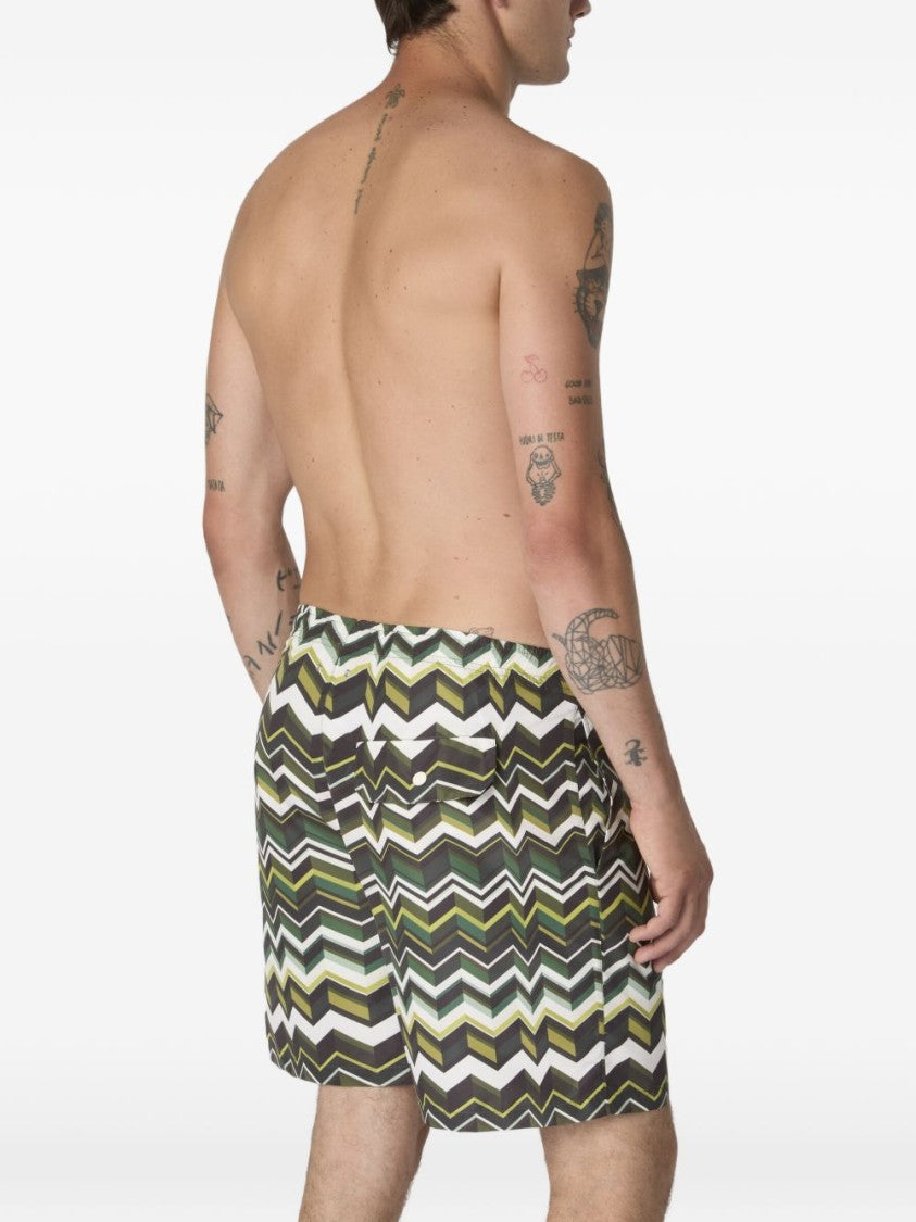 Missoni Multicolor Zigzag Patterned Missoni Shorts