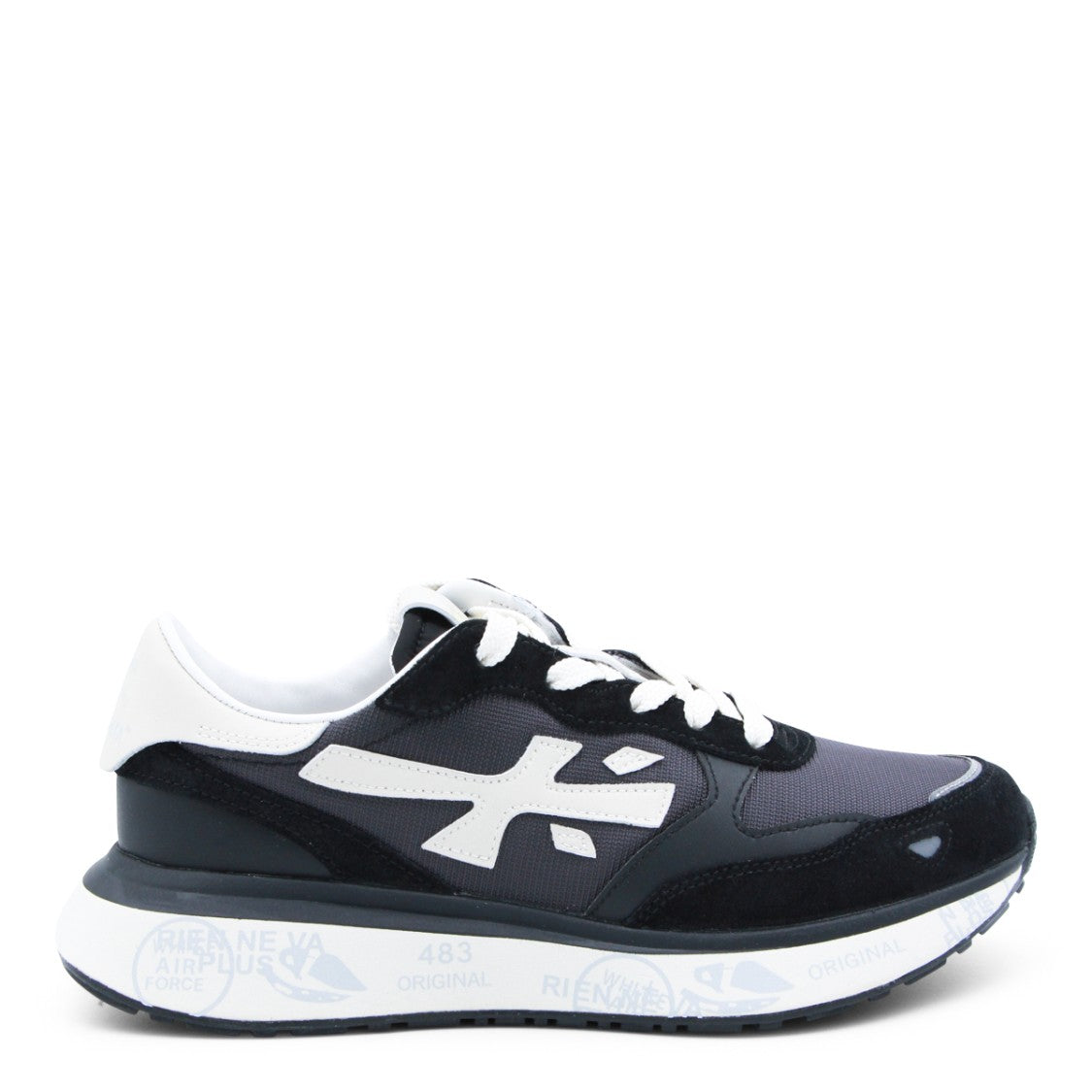 Premiata Black Leather Sole Sneakers