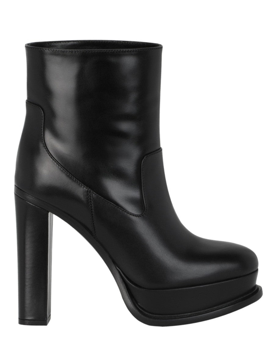 Alexander Mcqueen Leather Ankle Boots