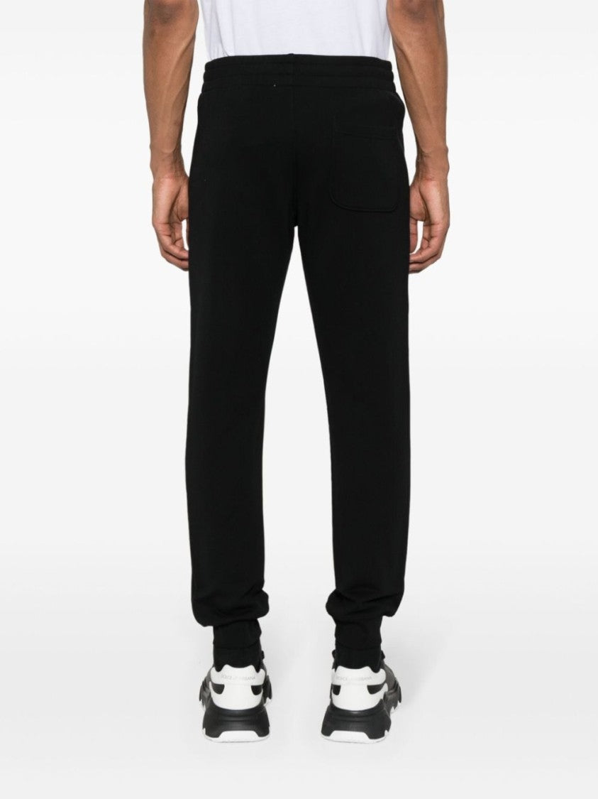 Moschino Black Cotton Jersey Trousers