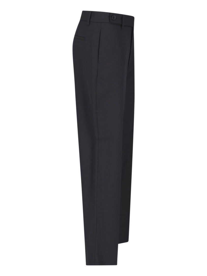 Sibel Saral Black Darkin Tailored Straight-Leg Virgin Wool Pants