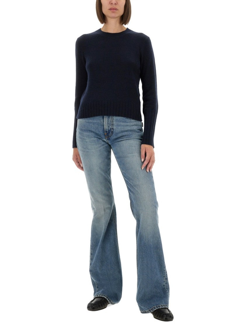 Guest In Residence Neutrals Shrunken Crew Cashmere Sweater