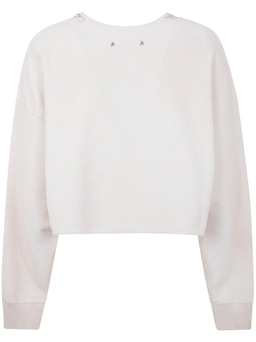 Golden Goose Cropped Crew Neck Sweatshirt