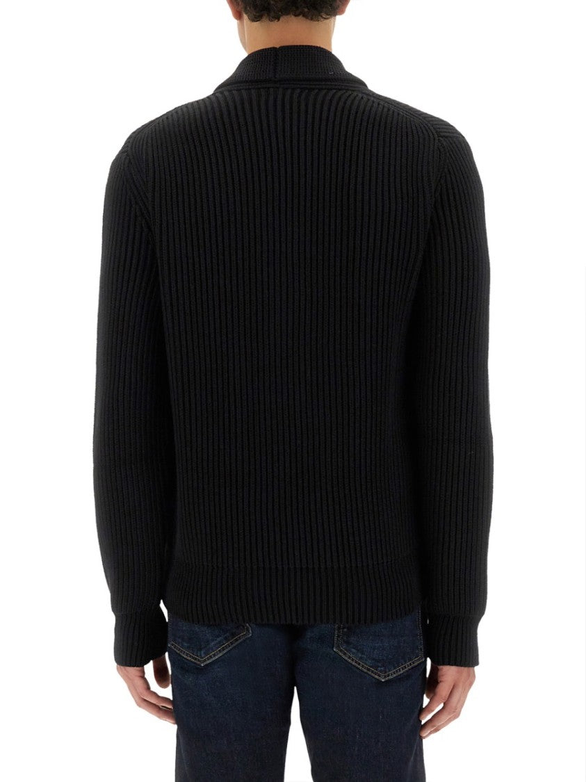 Tom Ford Double-Breasted Cardigan With Ribbed Texture