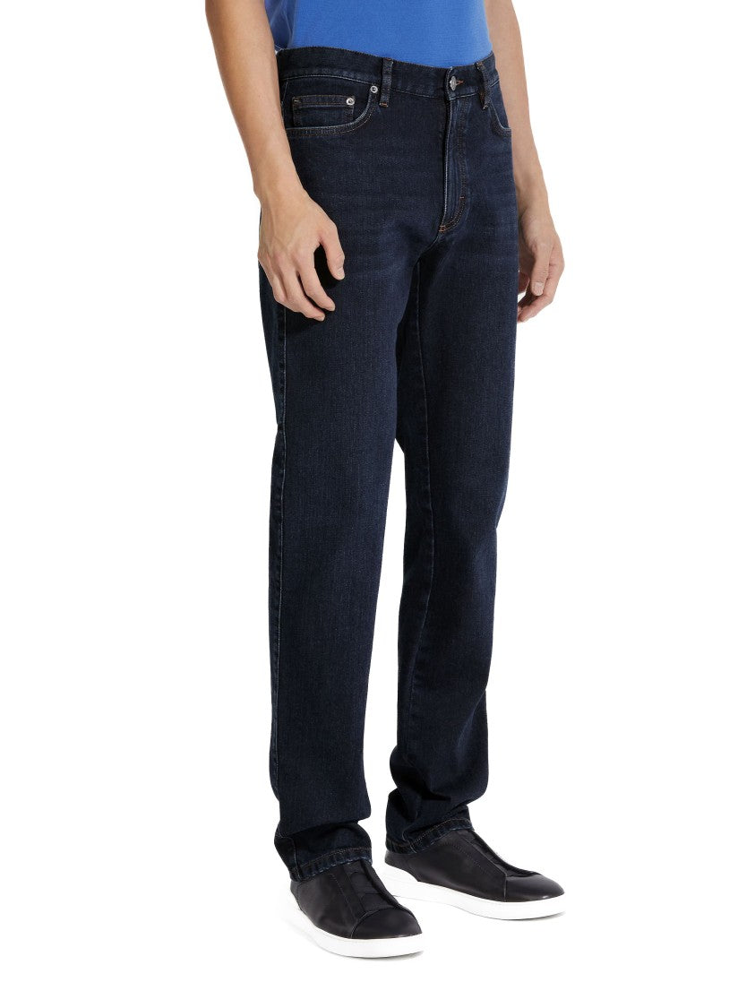 Zegna Roccia Dark Wash Comfort Jeans