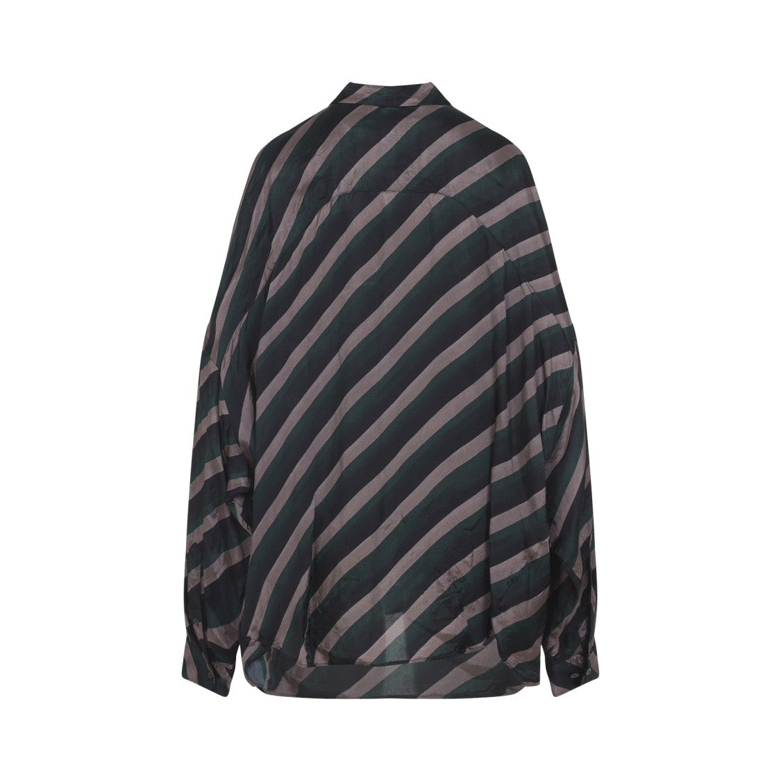 Dries Van Noten Loose-Fit Striped Button-Up Shirt With Subtle Sheen