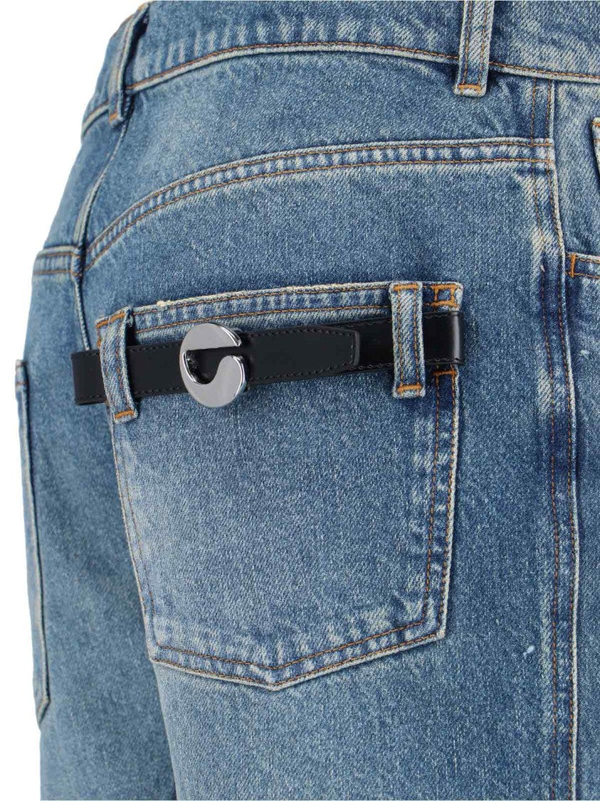 Coperni High-Waisted Light Blue Straight-Leg Jeans