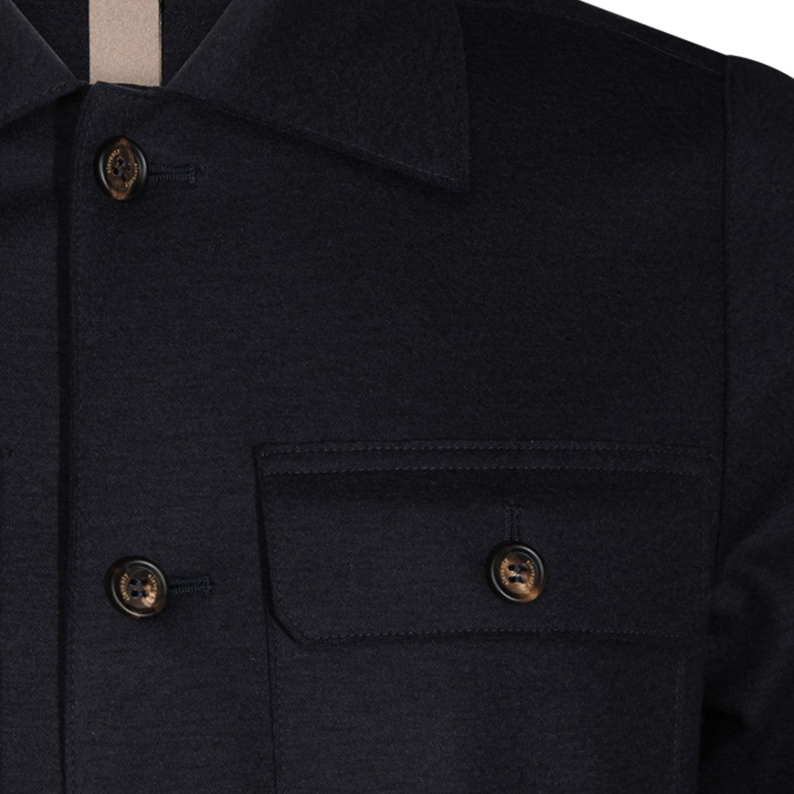 Eleventy Structured Black Jacket With Minimalist Design And Buttoned Cuffs