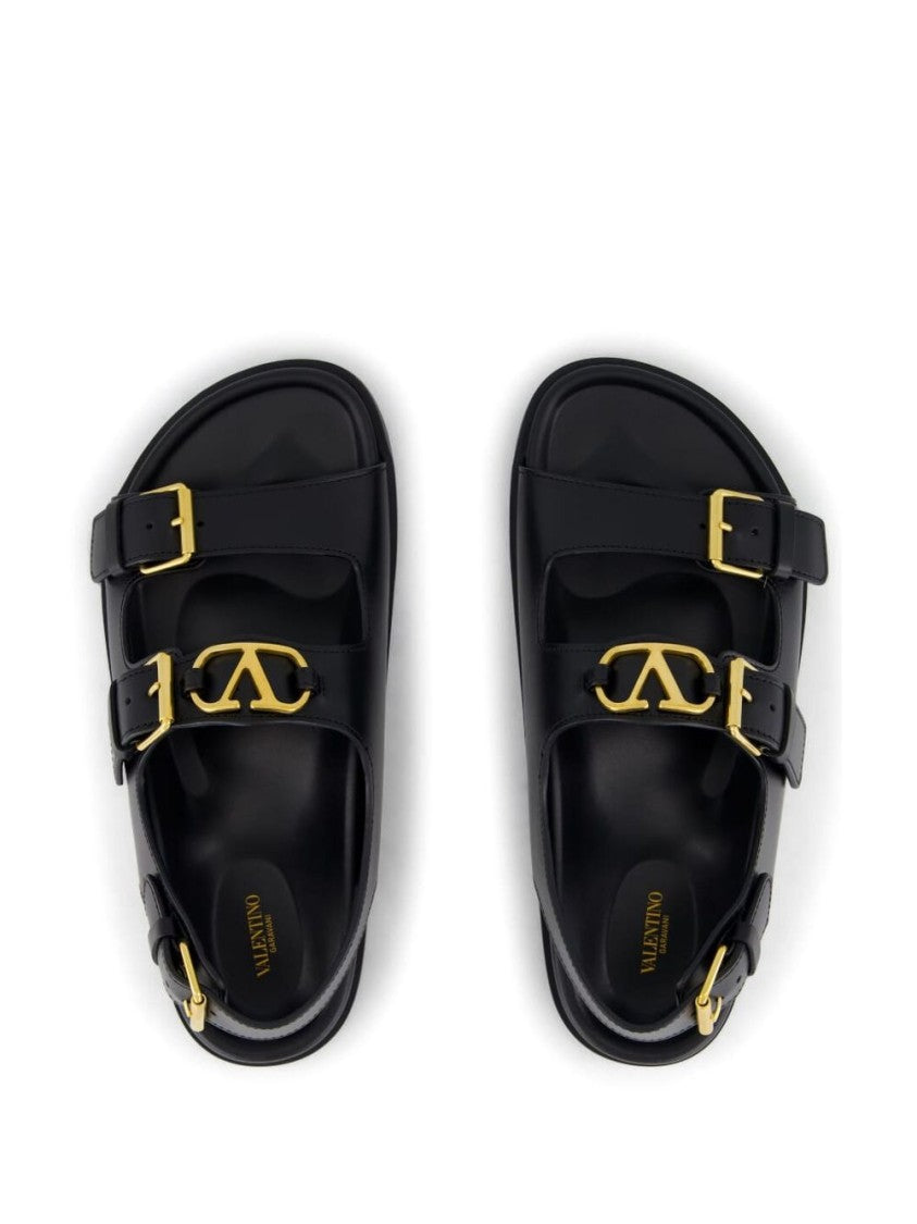 Valentino Garavani Flat Sandals With Vlogo Buckles