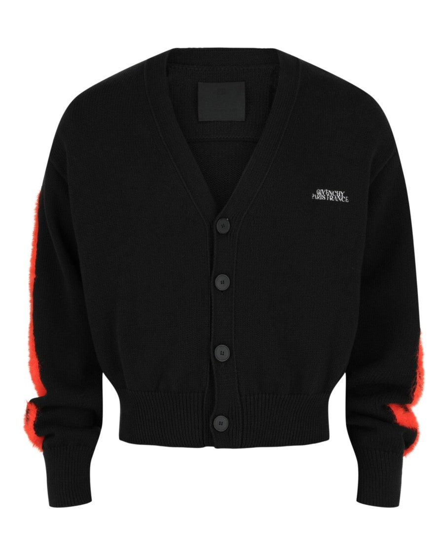Givenchy Intarsia Shag Knit Cardigan