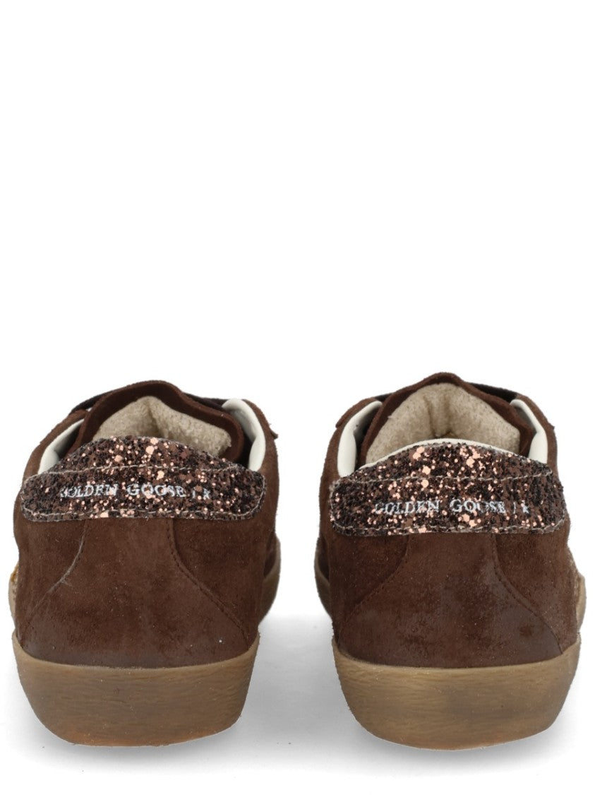 Golden Goose Brown Super-Star Yellow Patch Sneakers