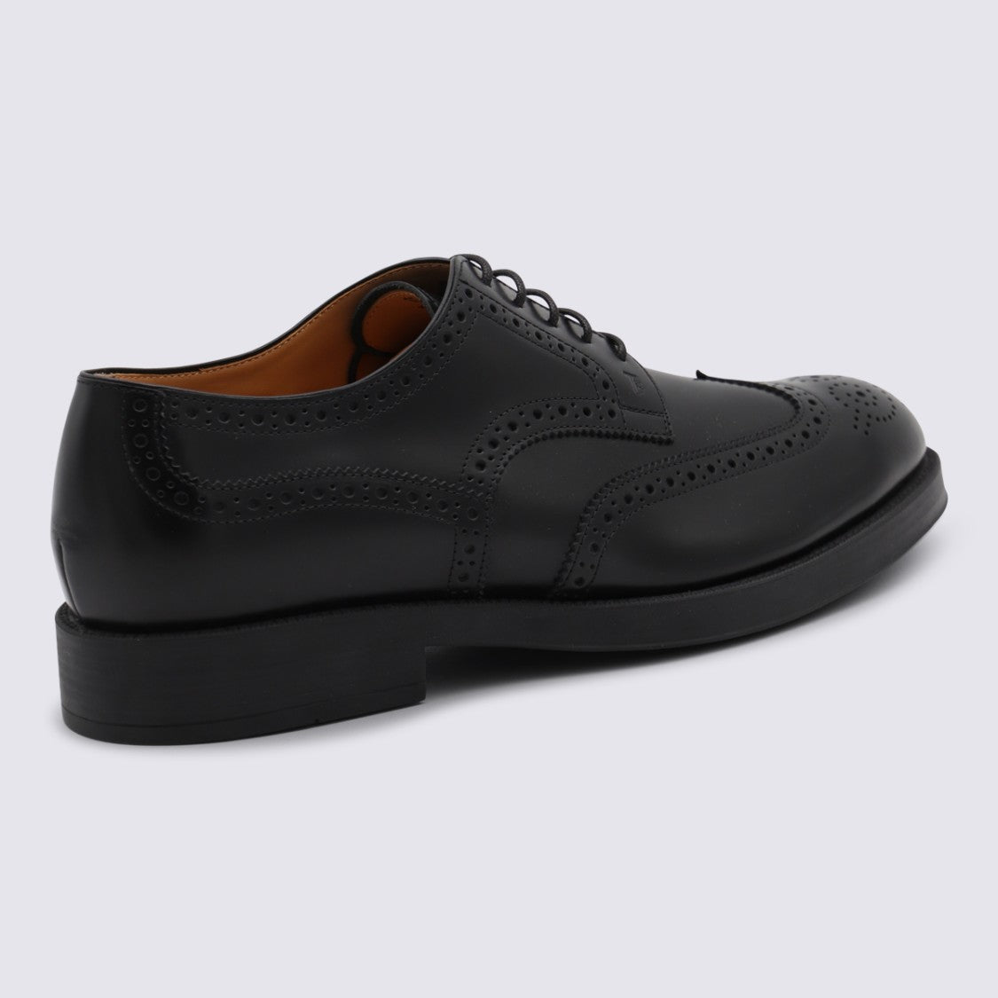 Tod's Black Leather Lace Up Shoes