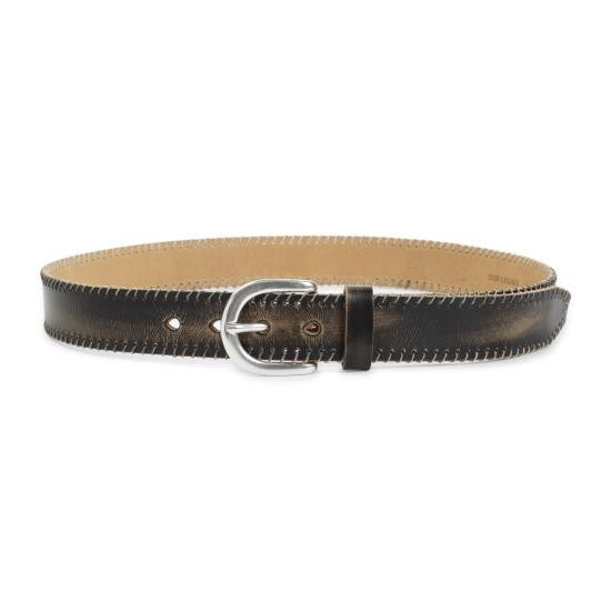 Our Legacy Distressed Black Cowhide Leather Belt