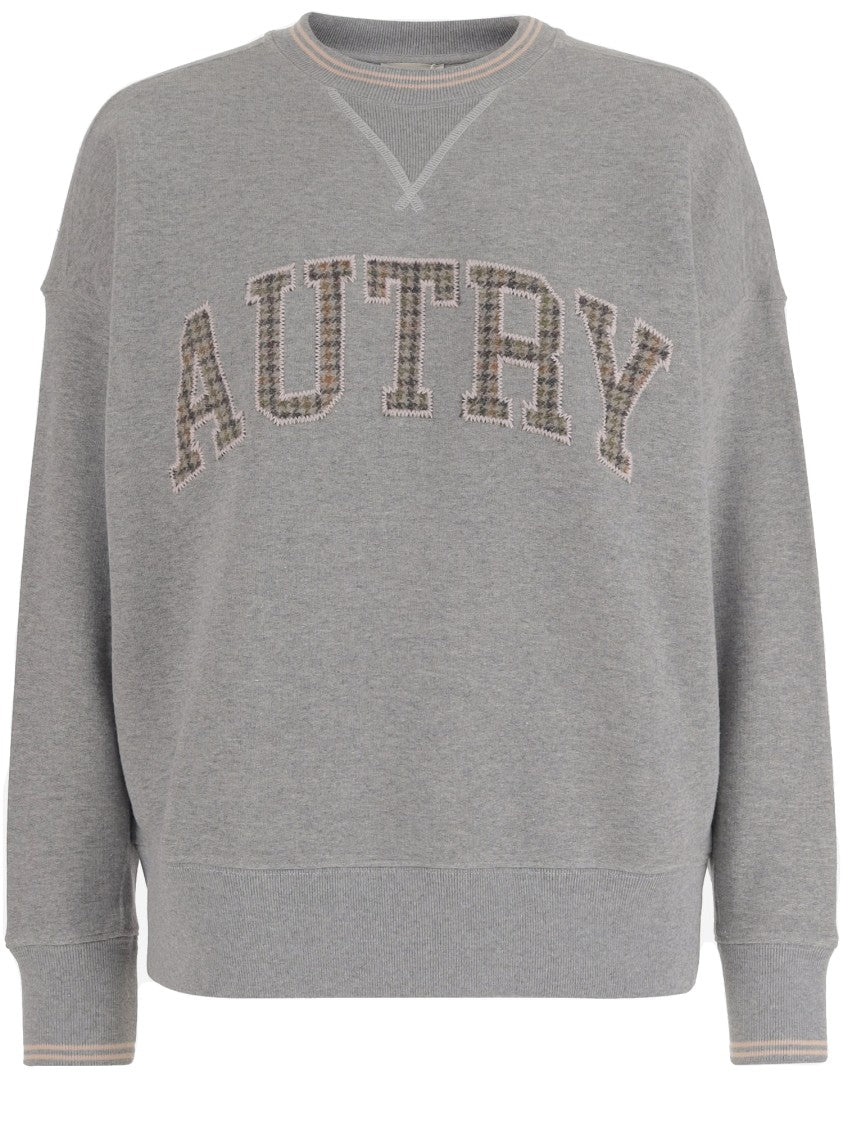 Autry Cotton Crew Neck Sweatshirt With Logo Lettering