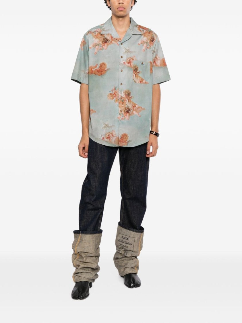 Vivienne Westwood Vintage Cherub Print Short-Sleeve Shirt