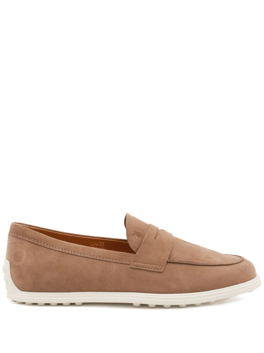 Tod's Suede Slip-On Loafers With Contrasting Rubber Sole