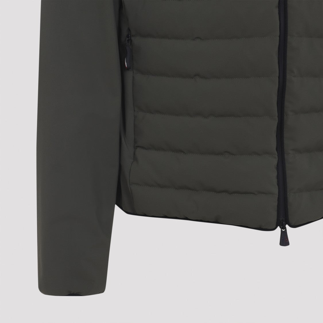 Moncler Grenoble Quilted Green Outdoor Jacket With Hood