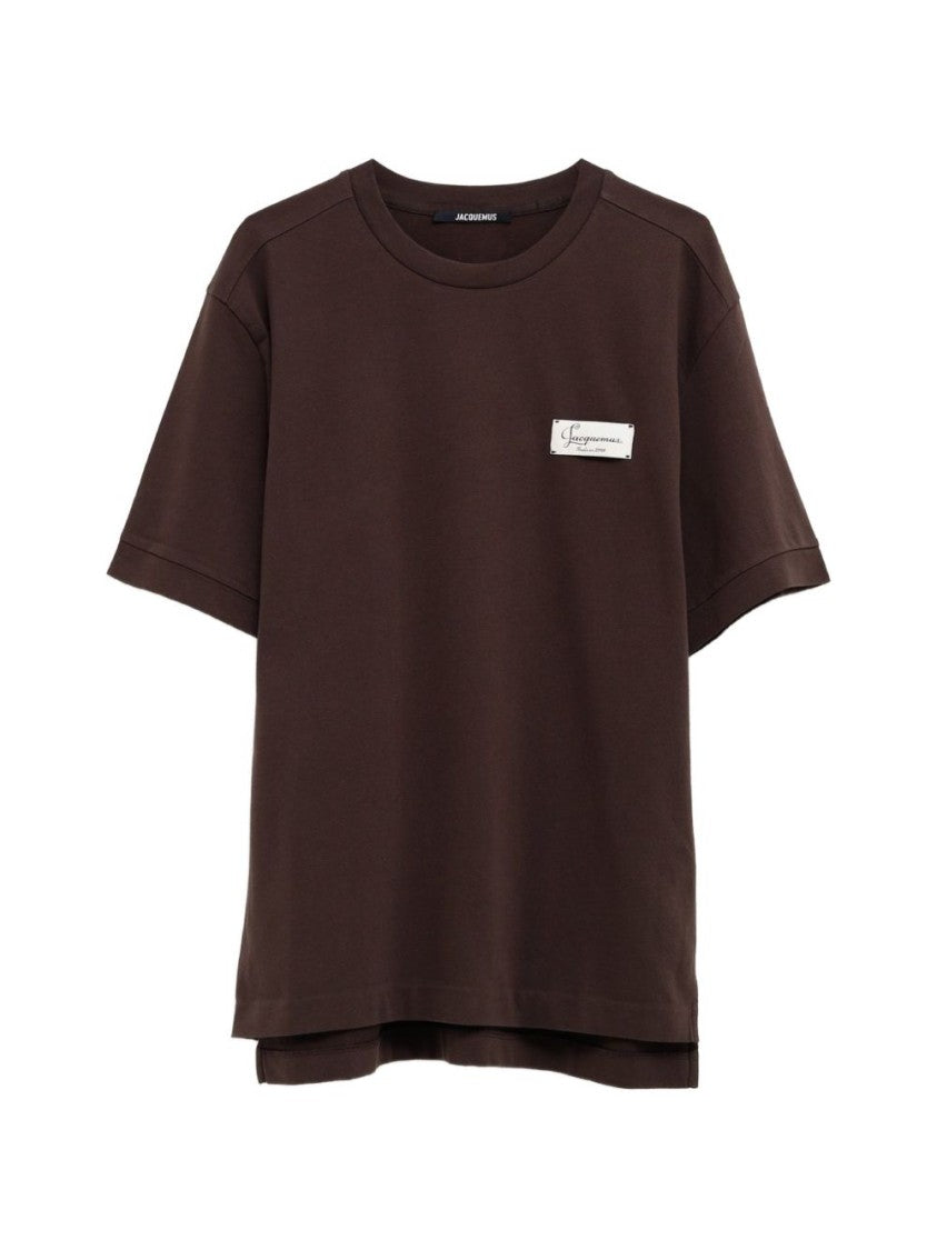 Jacquemus Dark Brown Script Patch T-Shirt