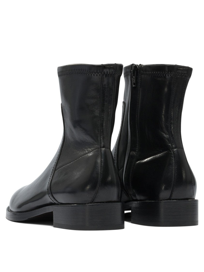Maretto Polished Leather Ankle Boots