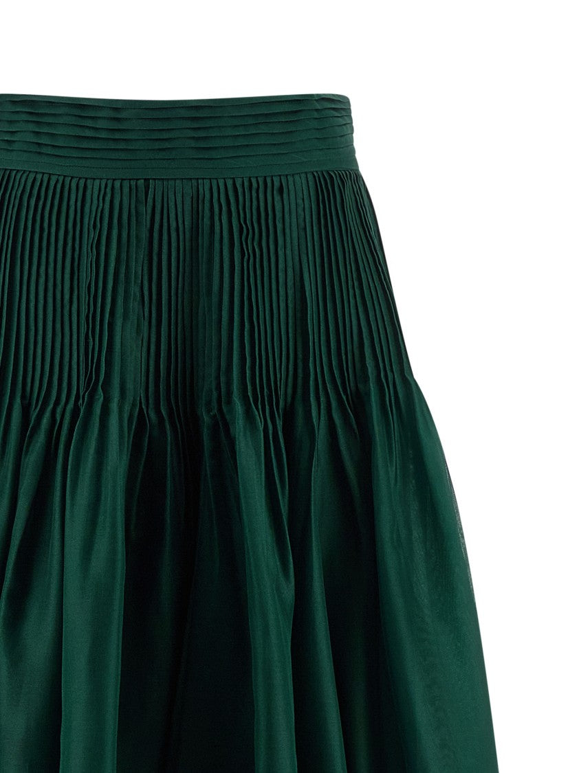 Carolina Herrera 'Pintucked Organza' Skirt