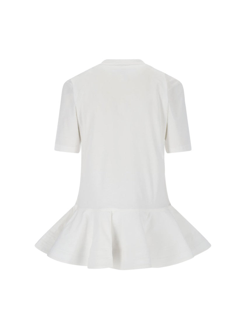 Alaïa Peplum T-Shirt With Draped Hem Detail