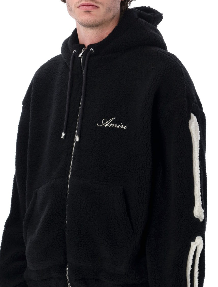 Amiri Bones Fleece Zip Hoodie