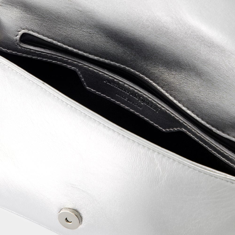 Alexander Mcqueen The Mini Seal Crossbody - Metal - Silver