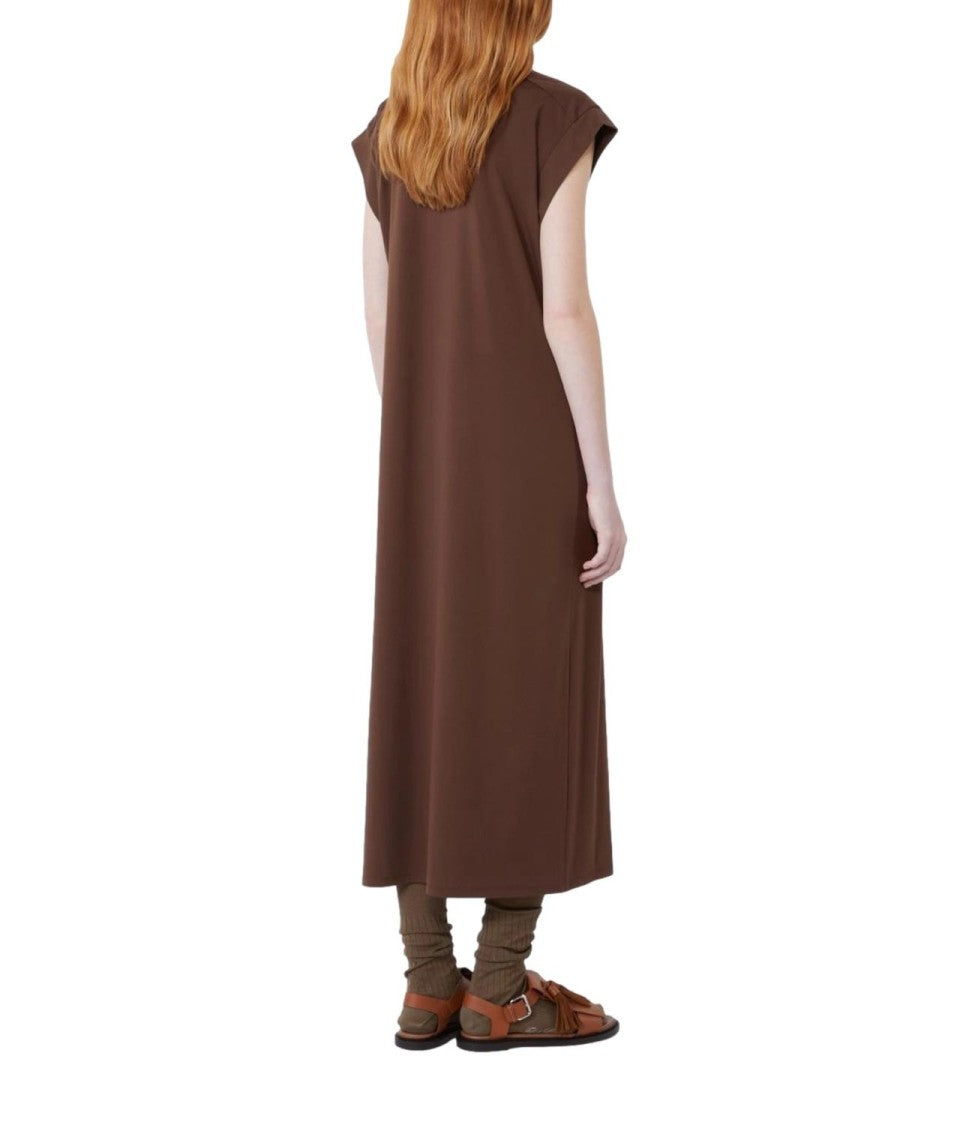 Max Mara Chocolate Brown Wkdmirto Lyocell Dress