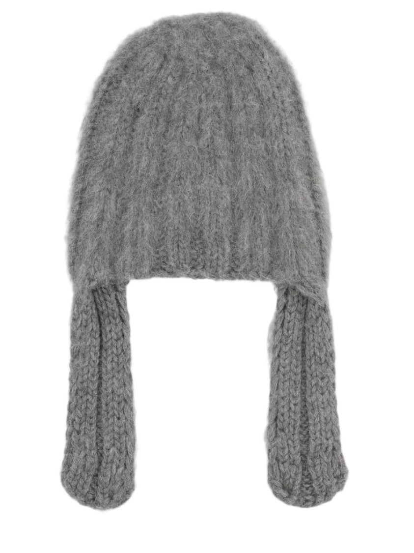 Maison Margiela Ribbed Beanie Ear Flaps Wool-Alpaca Blend Hat