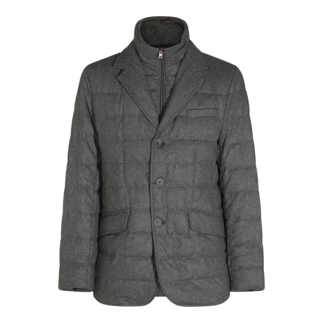 Herno Tailored Quilted Zip-Up Inner Collar Blazer