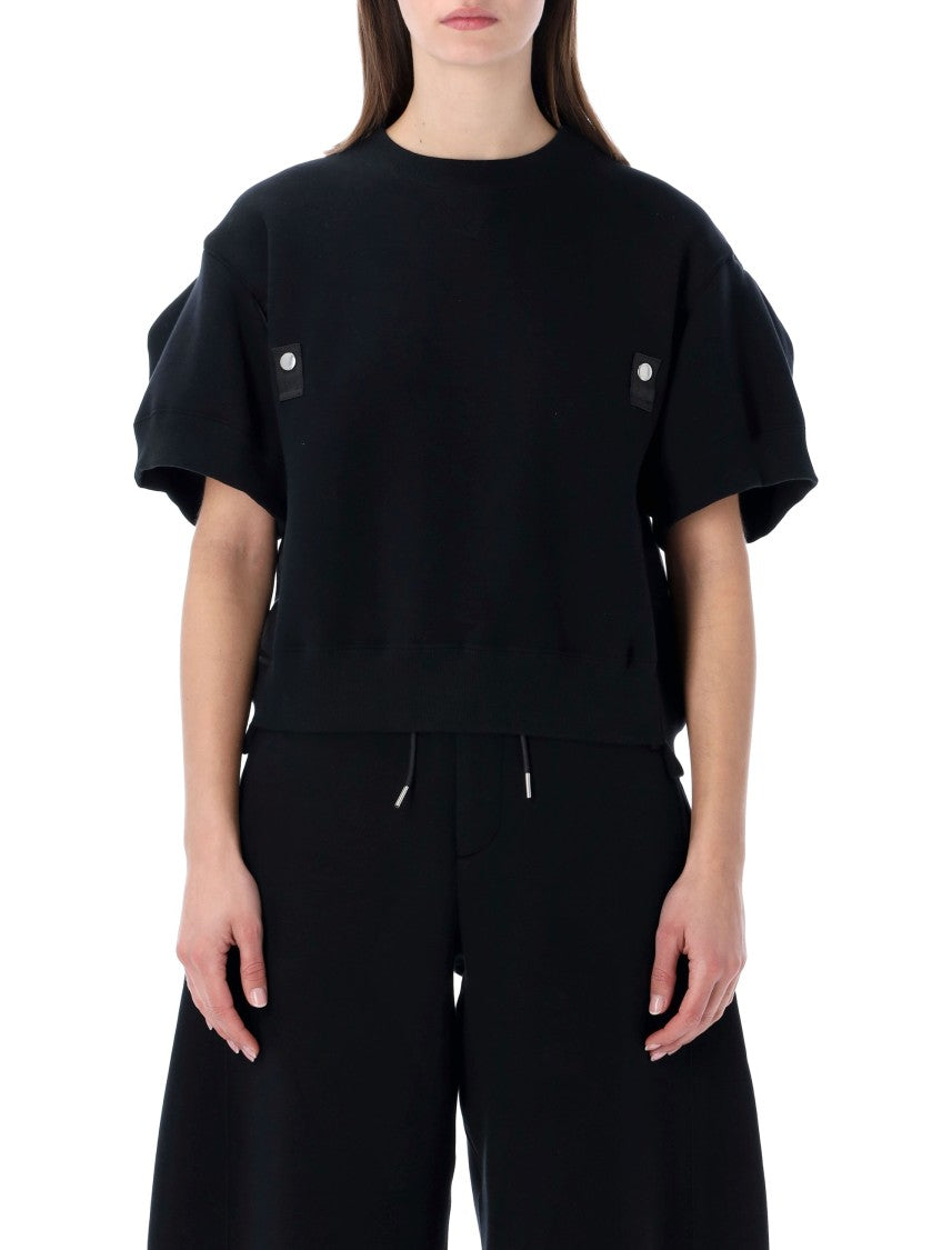 Sacai Crewneck With Short Sleeves Fleece
