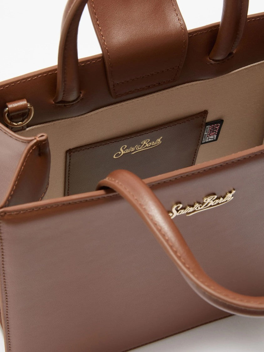 Mc2 Saint Barth Versatile Midi Tote Bag In Calf Leather