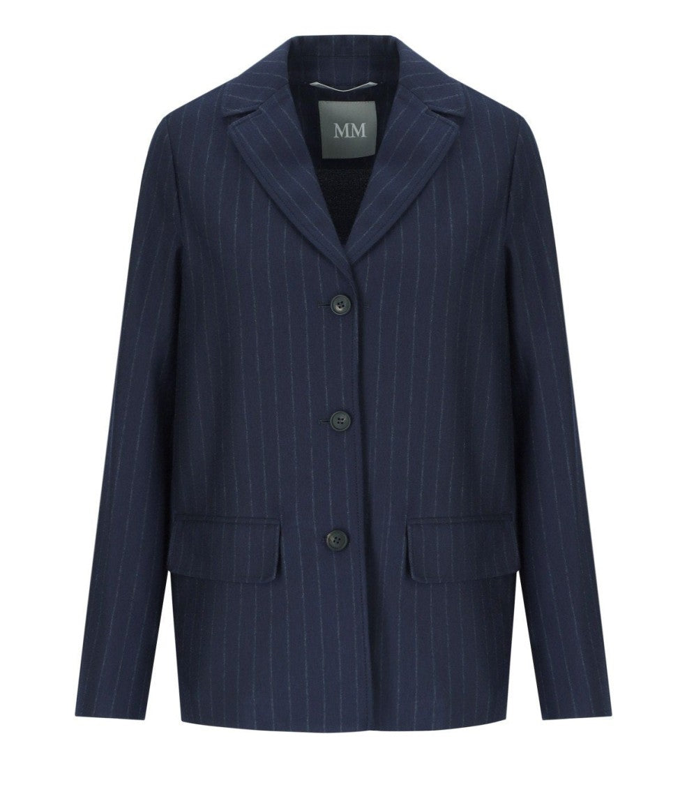 Max Mara Todi Navy Blue Single-Breasted Blazer