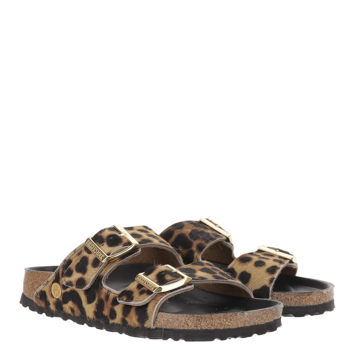 Birkenstock Arizona Ponyskin Sandals With Adjustable Straps And Animal Print