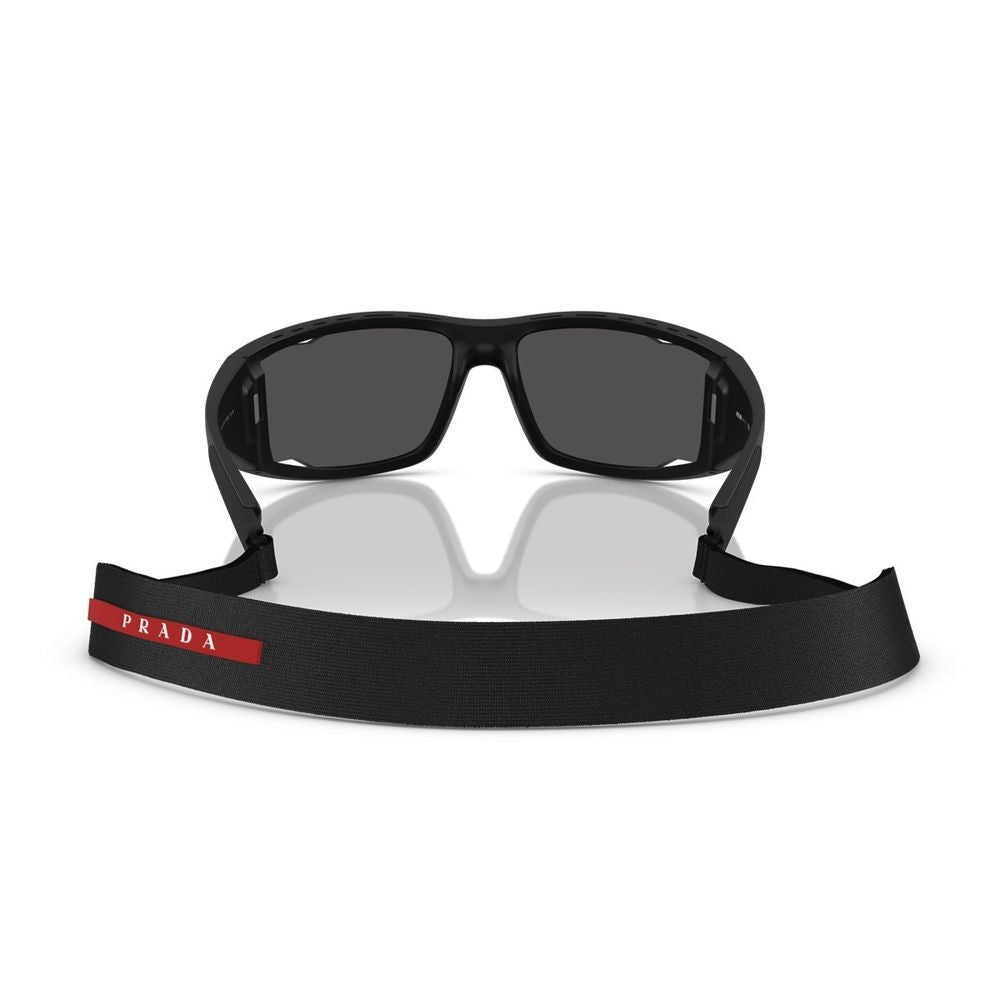 Prada Linea Rossa Ps A04s Wraparound Black Sunglasses