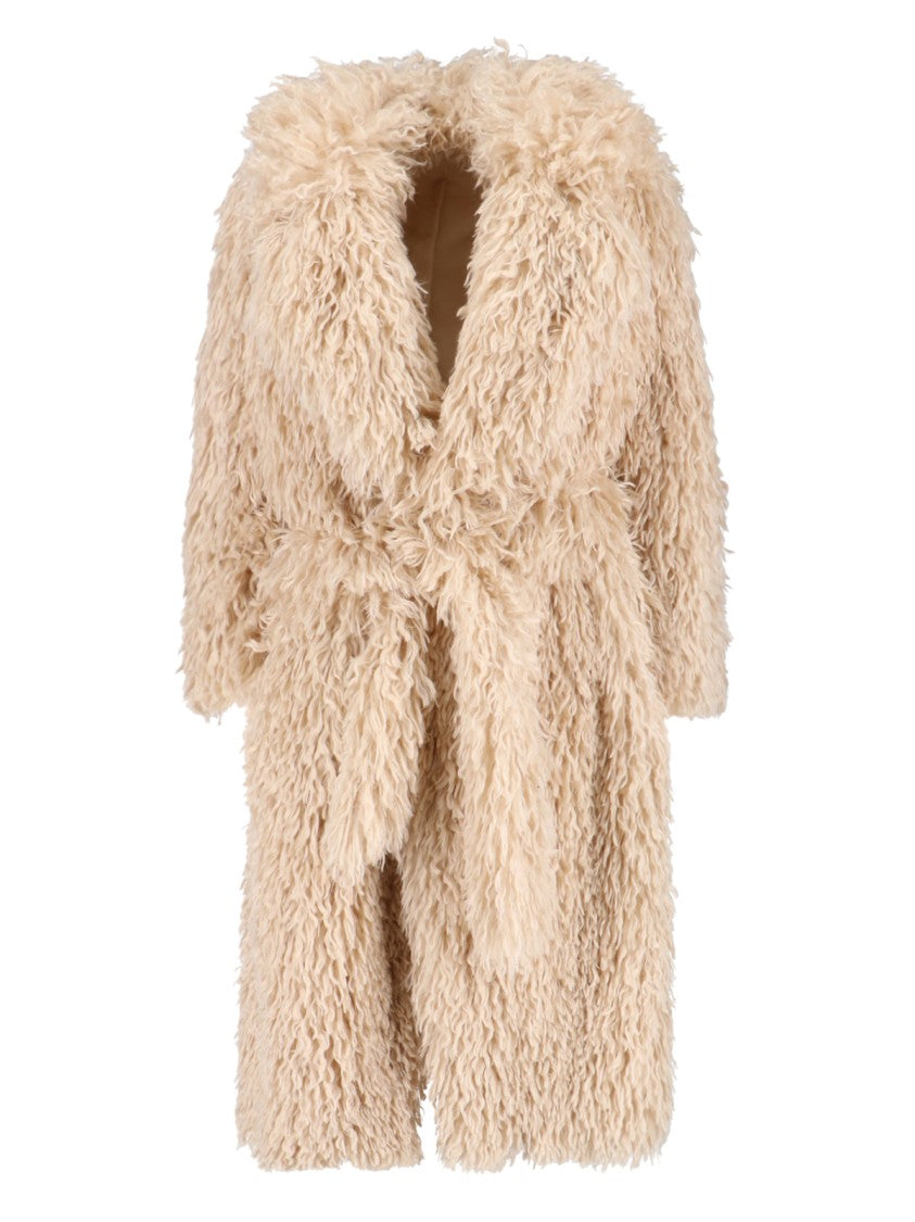 Tagliatore Faux Fur Coat – Beige