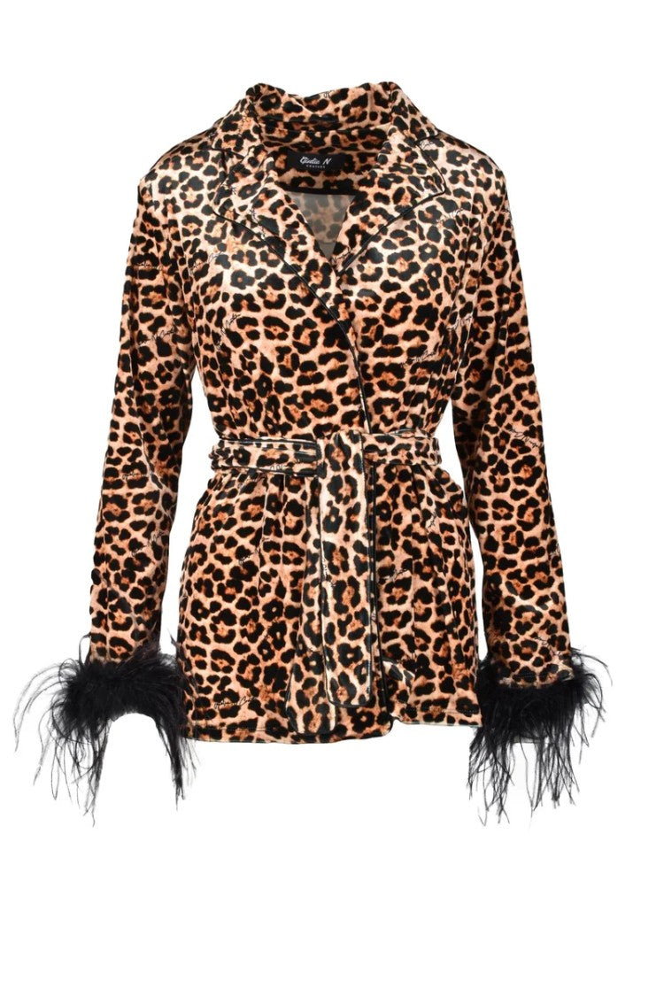 Giulia N Polyester Elastane Jacket - Brown/Black
