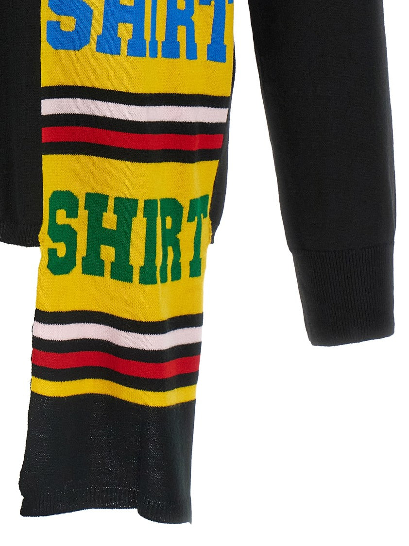 Comme Des Garçons Intarsia Patterned Wool Blend Sweater