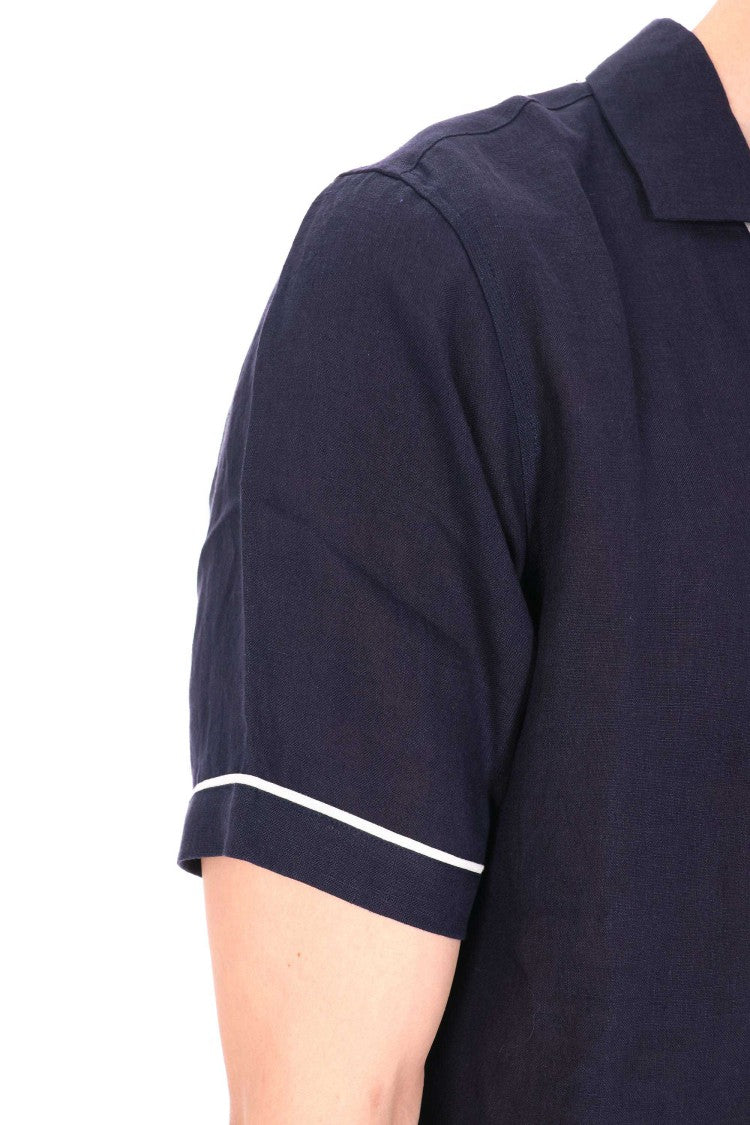 Orlebar Brown Maitan Double Piping Linen Casual Shirt