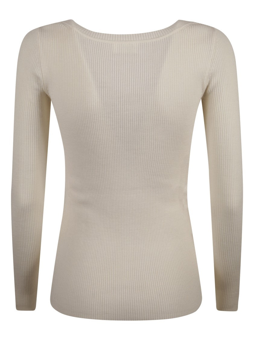 P.A.R.O.S.H. Leila Deep V-Neck Wool Sweater