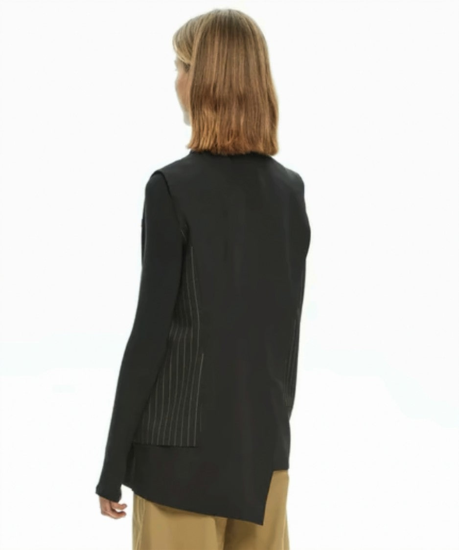 Mlo Gessate Striped Deconstructed Tailored Vest
