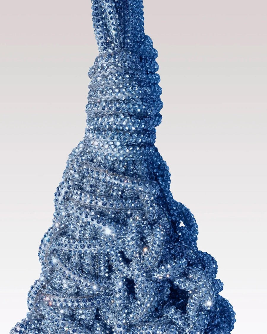 Hibourama Jeans Vannifique Small Handwoven Crystal Handbag
